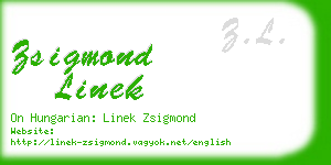 zsigmond linek business card